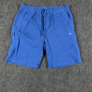 Mack Weldon Sunday Shorts Knit Cotton Spandex Lounge XL Blue Elastic Waist